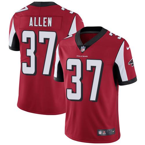 Nike Falcons #37 Ricardo Allen Red Team Color Youth Stitched NFL Vapor Untouchable Limited Jersey